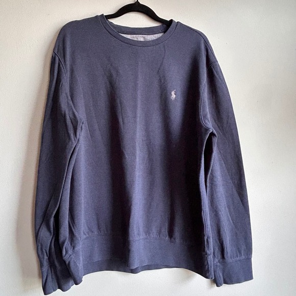 Polo Ralph Lauren Other - Polo Ralph Lauren Mens Navy Blue Crewneck Sweatshirt Pony Logo Size L